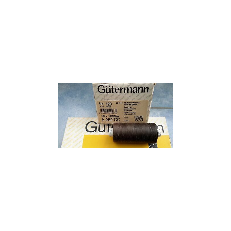 Spoletta filato Gutermann Tilolo No 120 A282 colore marrone 673 Super Offe