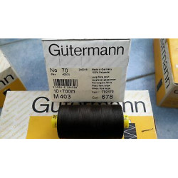 Scatola da 10 Spolette filato Gutermann Tilolo No 70 M403 colore marrone 