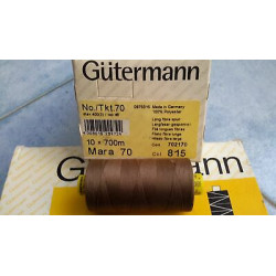 Scatola da 10 Spolette filato Gutermann Tilolo No 70 Mara colore marronci