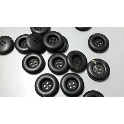 N. 10 Bottoni rotondi in plastica colore marrone 4 fori mm 27 circa
