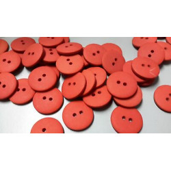 N. 60 Bottoni rotondi in plastica colore rosso 2 fori mm 20 circa
