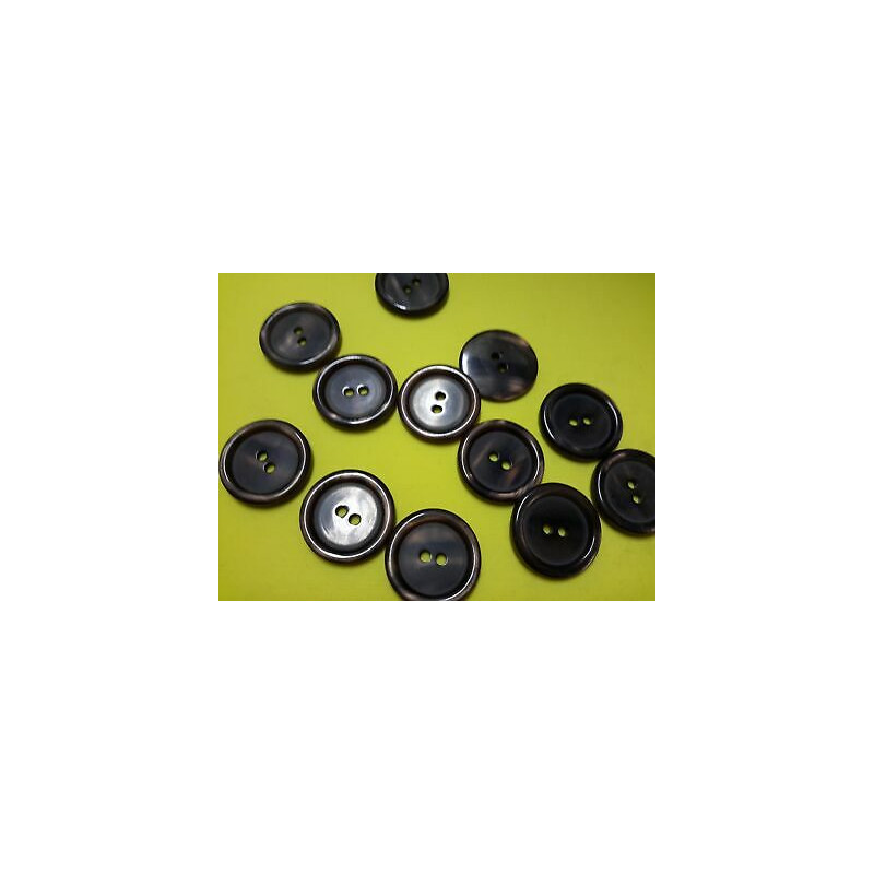 n 10 Bottoni rotondi plastica colore marrone sfumato cm 2,5 a 2 fori