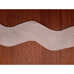 Metri 1 di Passamaneria tessuto beige a onde cm.2,5