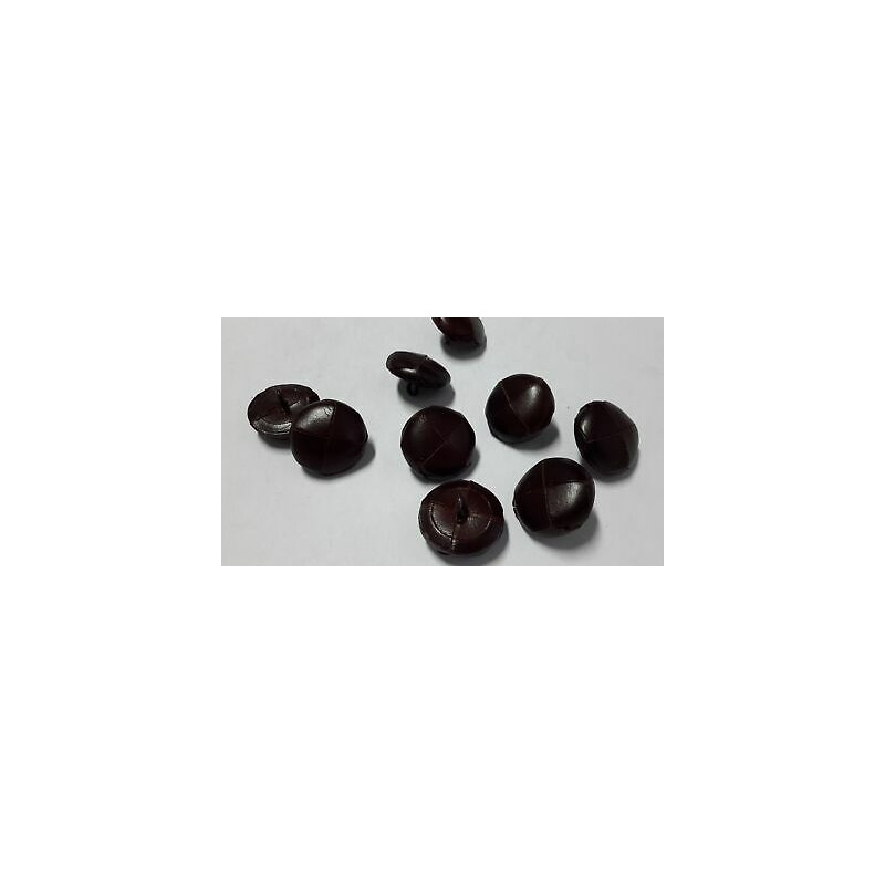 n 8 bottoni rotondi in finto cocco colore marrone cm 2,4 foro dietro