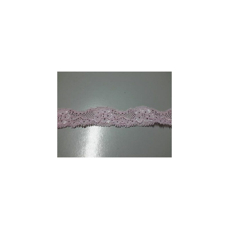 Metri 1 circa Passamaneria pizzo merletto rosa alta cm 2,5 circa