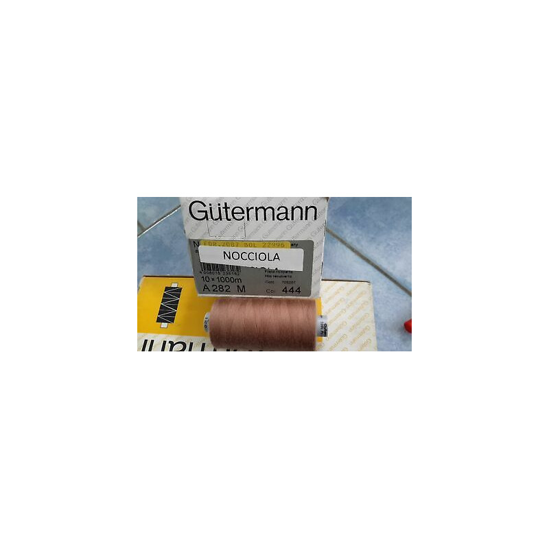 Scatola da 10 Spolette filato Gutermann Tilolo No 120 A282 colore nocciol