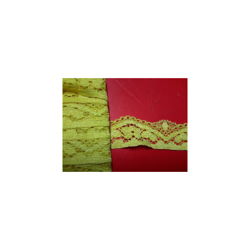 Metri 1 di Passamaneria in pizzo merletto colore giallo alta cm 2