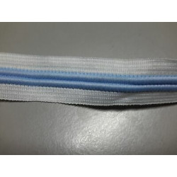 Metri 5 di Passamaneria in TESSUTO a righe bianco e azzurro alta cm 2