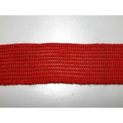 Metri 1 di Passamaneria in tessuto maglina rosso alta cm. 3