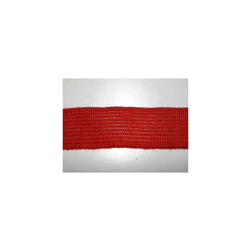 Metri 1 di Passamaneria in tessuto maglina rosso alta cm. 3
