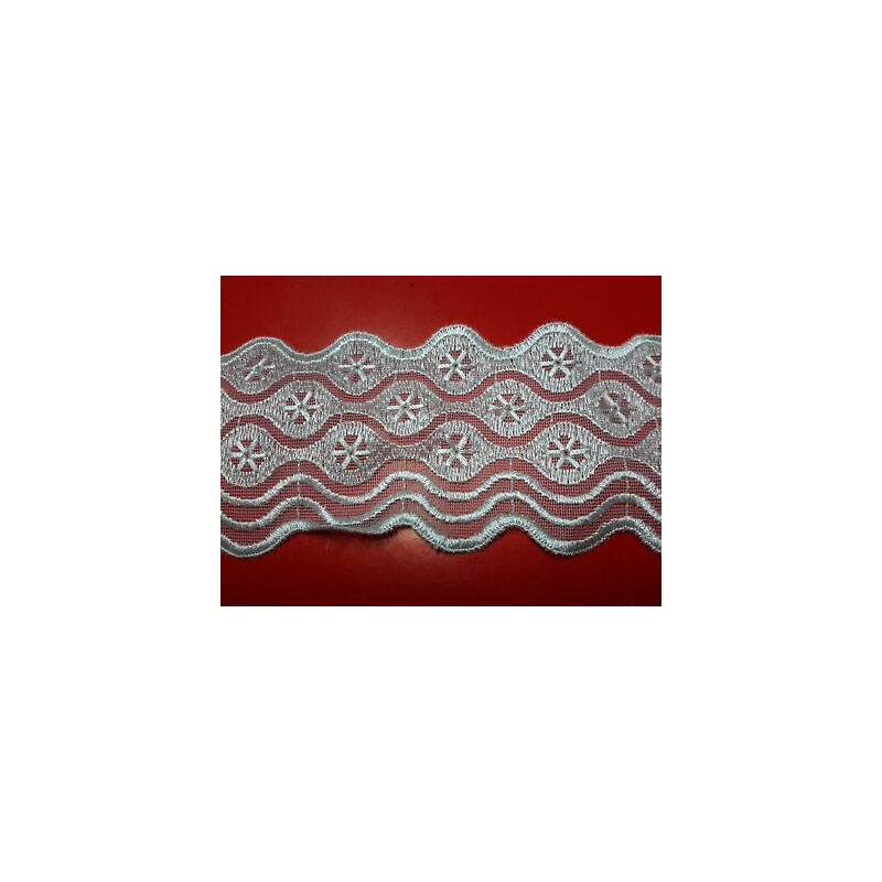 Metri 1 di Passamaneria in pizzo merletto colore avorio alta cm 6