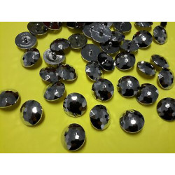 n 10  Bottoni rotondi plastica colore argento cm 2,5 foro dietro 