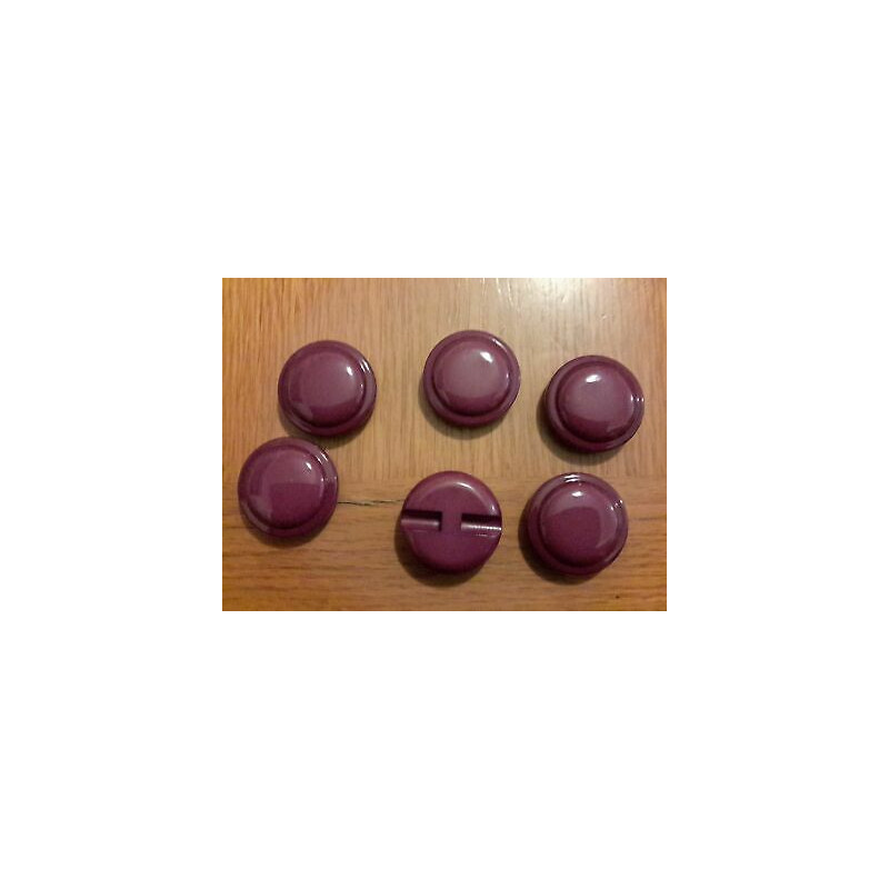 N. 5 Bottoni bellissimi rotondi in plastica colore viola foro dietro cm 3,