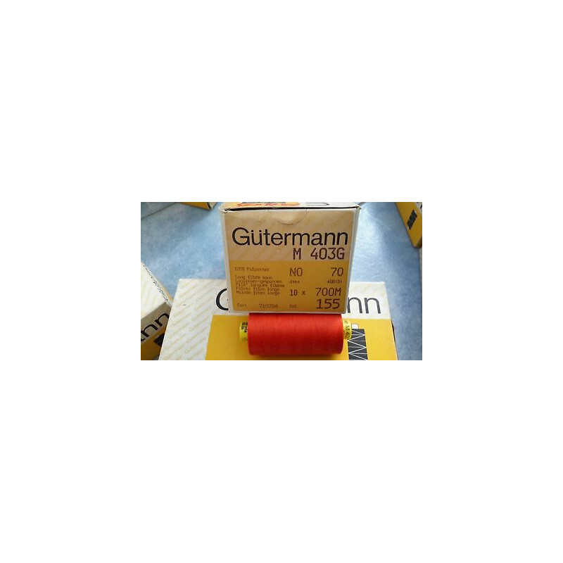 Scatola da 10 Spolette filato Gutermann Tilolo No 70 M403 colore arancio 1