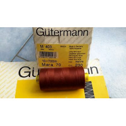 Scatola da 10 Spolette filato Gutermann Tilolo No 70 Mara colore marrone 