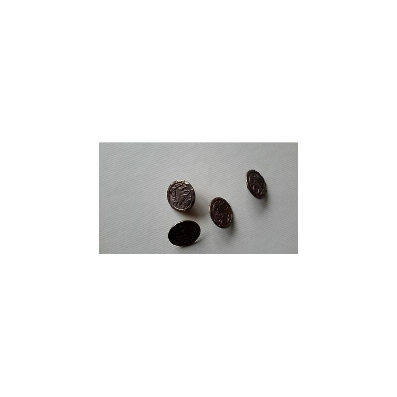n 4 bottoni rotondi colore ottone con decoro cm 2 foro dietro