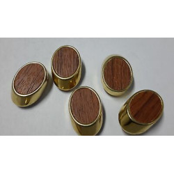 n 13 bottoni ovali in metallo colore oro e nocciola  cm 3x2 foro dietro