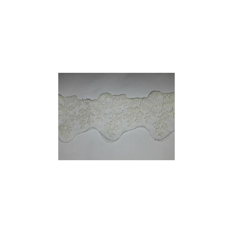 Metri 6 circa Passamaneria pizzo merletto panna alta cm 8 circa