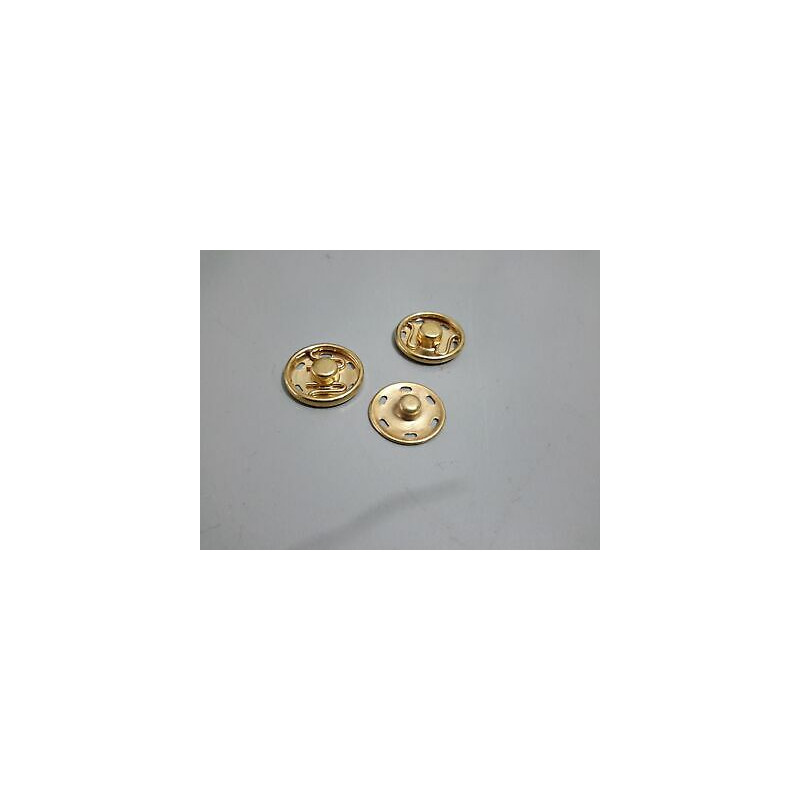 N 4 Bottoni automatici a pressione in metallo colore oro mm 20 cm 2