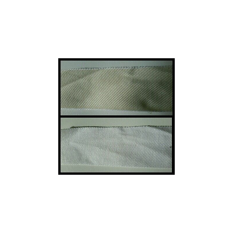 Metri 5 fettuccia passamaneria tessuto twil cotone colore beige sul fronte