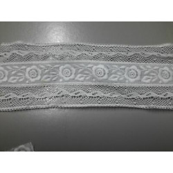 Metri 1 di Passamaneria in pizzo merletto colore bianco alta cm 5,5
