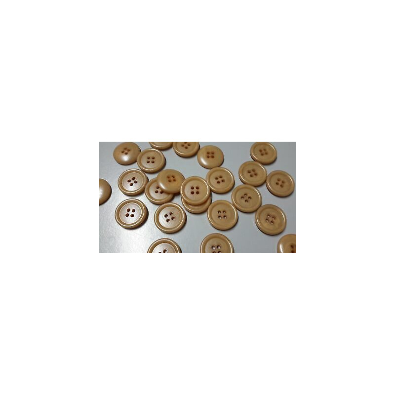 N. 10 Bottoni rotondi in plastica colore maroncino 4 fori mm 22 circa