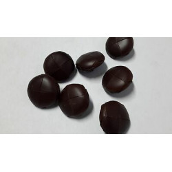 n 9 bottoni rotondi in finto cocco colore marrone cm 2,6 foro dietro