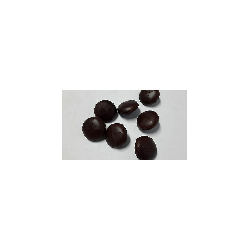 n 9 bottoni rotondi in finto cocco colore marrone cm 2,6 foro dietro
