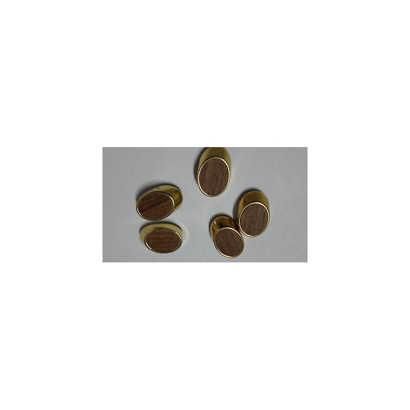 n 8 bottoni ovali in metallo colore oro e marroncino cm 3x2 foro dietro
