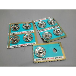 N 5 Bottoni automatici a pressione in metallo colore argento mm 16