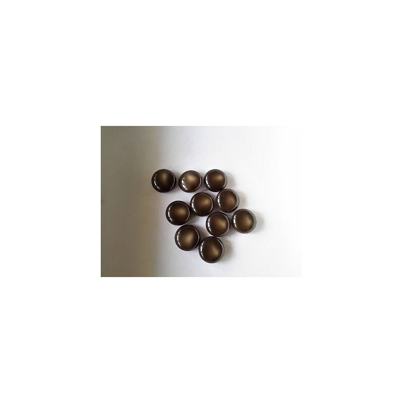 n 10  Bottoni rotondi plastica colore marrone fumato cm 2,5 foro dietro fi