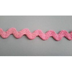 Mt 10 Passamaneria a serpentina colore rosa alta mm 16 