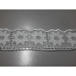Metri 6,5 circa Passamaneria pizzo merletto bianco alta cm 3,5 circa