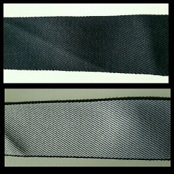 Metri 5 fettuccia passamaneria tessuto twil cotone colore blu sul fronte b