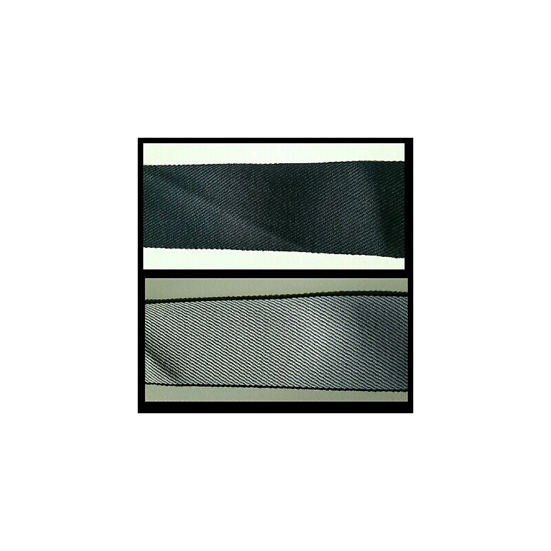 Metri 5 fettuccia passamaneria tessuto twil cotone colore blu sul fronte b