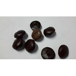 n 13 bottoni rotondi in finto cocco colore marrone varie tonalità cm 1,6 f