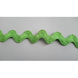 Mt 10 Passamaneria a serpentina colore verde alta mm 16 