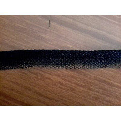 Metri 5 Nastro bordatura profilo passamaneria tessuto tulle nero doppio cm