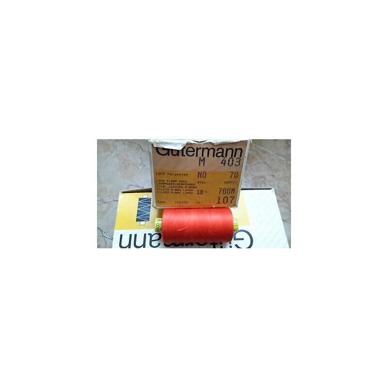 Spoletta filato Gutermann Tilolo No 70 M403 colore arancio 155