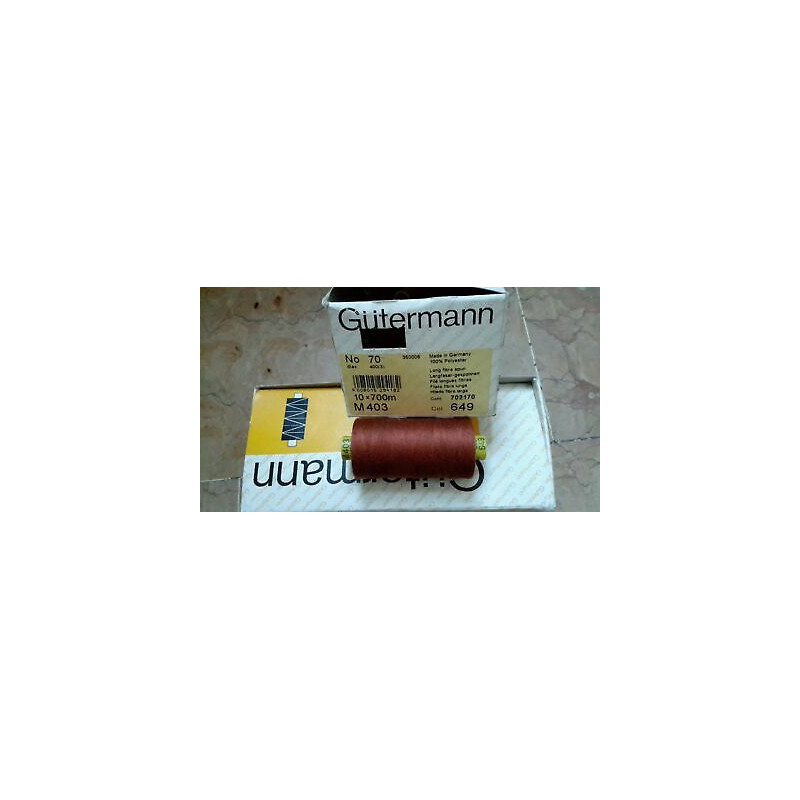 Spoletta filato Gutermann Tilolo No 70 M403 colore nocciola 649