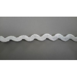 Mt 10 Passamaneria a serpentina colore bianco alta mm 9