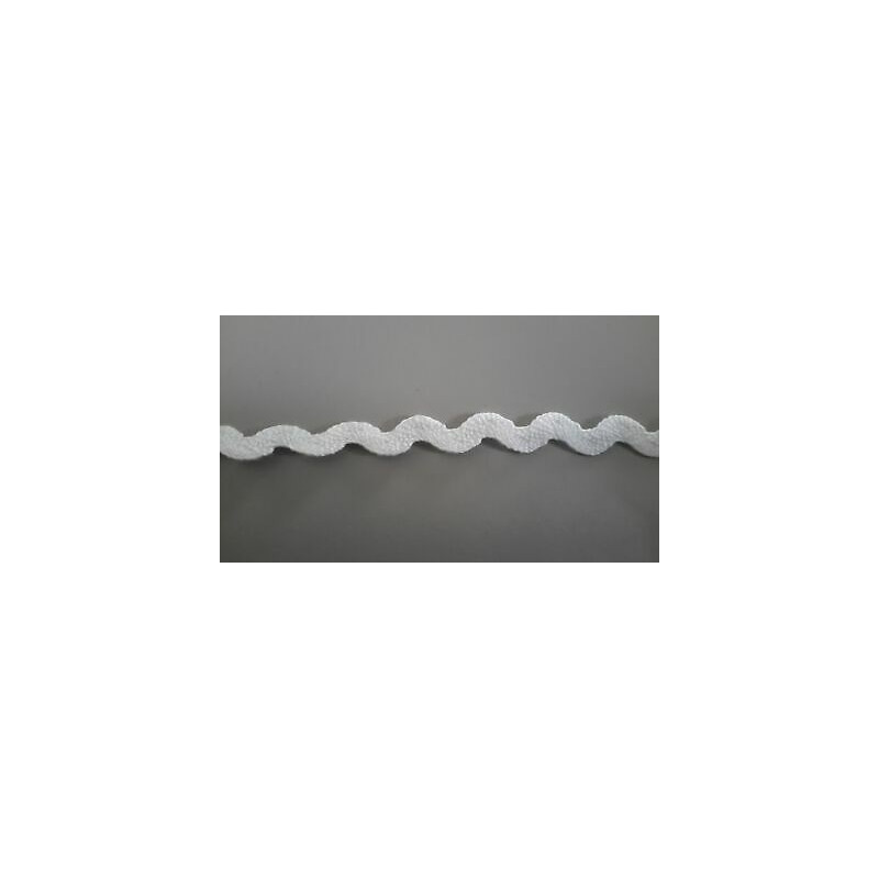 Mt 10 Passamaneria a serpentina colore bianco alta mm 9