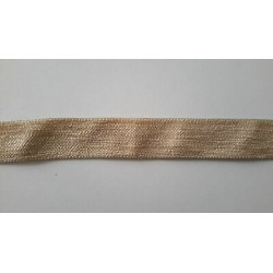 Metri 5 di Passamaneria fettuccia in tessuto ciniglia beige alta cm. 2,5