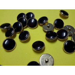 n 10 Bottoni rotondi plastica colore oro e bordeaux cm 2 foro dietro 