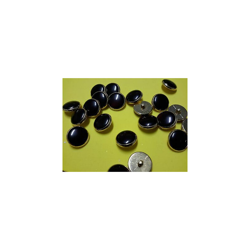 n 10 Bottoni rotondi plastica colore oro e bordeaux cm 2 foro dietro 