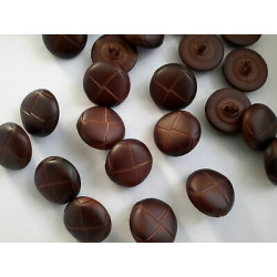 n 10 bottoni rotondi in plastica colore marrone effetto cocco cm 2 foro di