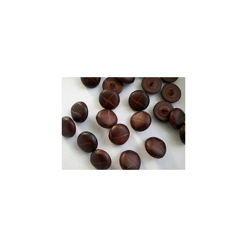 n 10 bottoni rotondi in plastica colore marrone effetto cocco cm 2 foro di