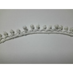 Metri 13,6 Passamaneria pizzo merletto bianco alta cm 1 circa