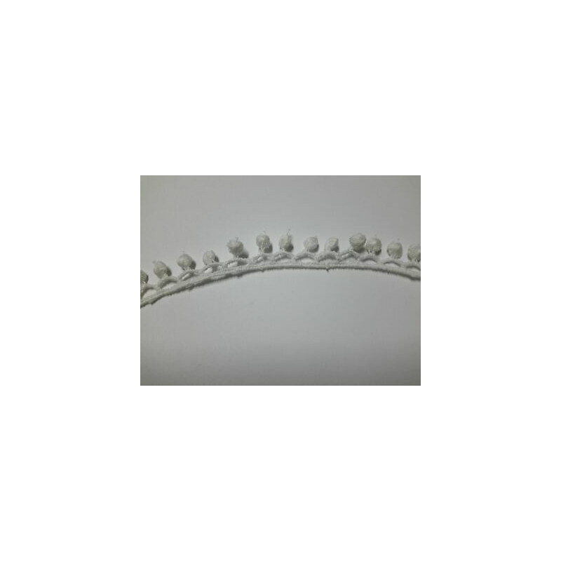 Metri 13,6 Passamaneria pizzo merletto bianco alta cm 1 circa