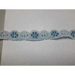 Metri 9 circa Passamaneria pizzo merletto azzurro alta cm 1,3 circa